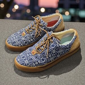 Twisted X x Hooey Aztec Canvas Suede Shoes Men's 10M –‎ Casual Comfort Western